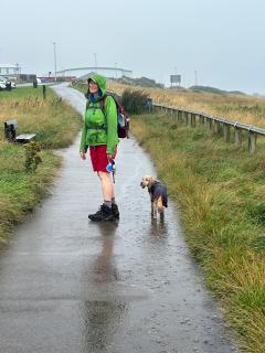 Raining cats and dogs, ⛈️⛈️ we'd been wringing out our socks and Ani The Dog was shivering, so we called it a day at Seaham and headed for the train station and back to Hartlepool.